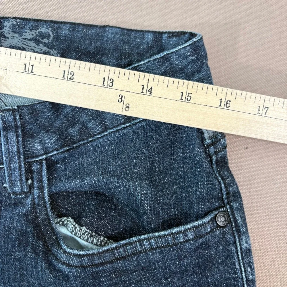 Civil Society Jeans Men 32x30 Dark Wash Straight Leg Plaid Trim Denim Streetwear
